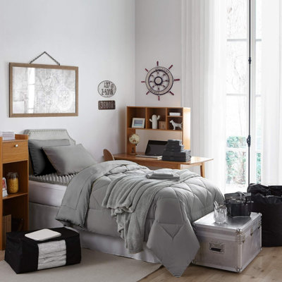 DormCo 42 Piece Complete College Dorm Reversible Bedding Package