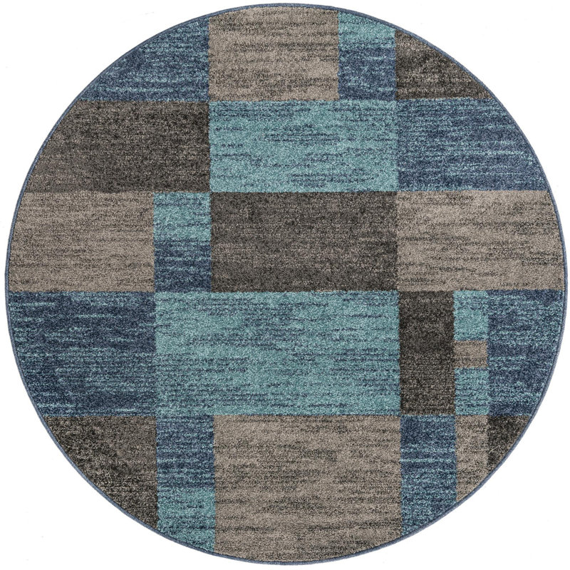 Eginhard Geometric Indoor Rug, Round 5'3"