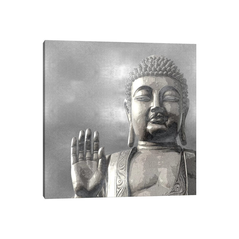 Silver Buddha by Tom Bray - Gallery-Wrapped Canvas Giclée on Canvas, 93.98 cm H x 93.98 cm W x 1.91 cm D, Wrapped Canvas