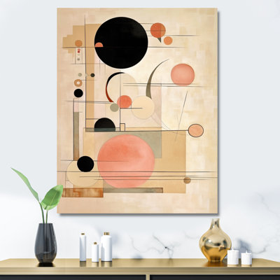 Beige géométrie en mouvement III sur toile