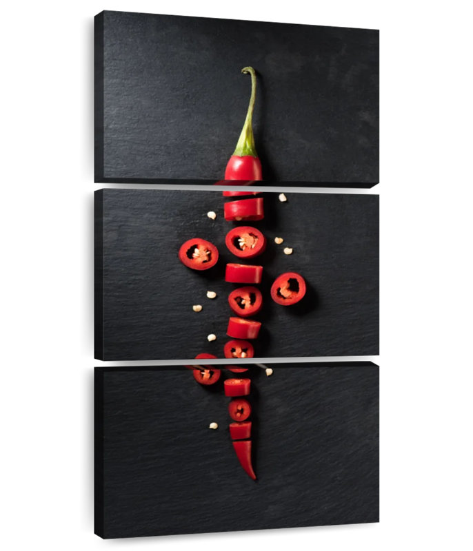 Sliced Chili Pepper, 27" H x 12" W