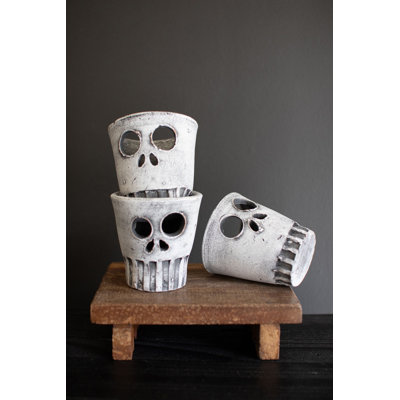  Ensemble de 3 vases d'Halloween crâne d'Halloween