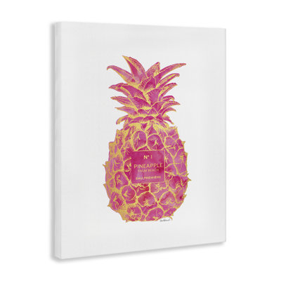 Art mural sur toile Glam & Pink Pineapple par Amanda Greenwood