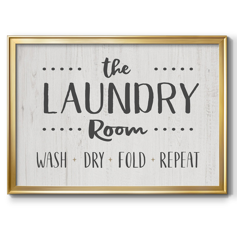 The Laundry Room, reproduction d'art sur toile, H 26 po x l 38 po x P 1,5 po, Or
