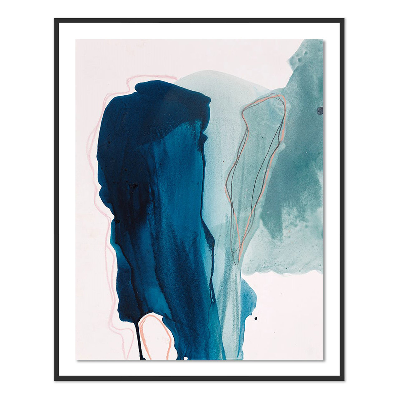 Kim Whiteside "Depth" Print, 60" H x 48" W x 2.5" D, Black