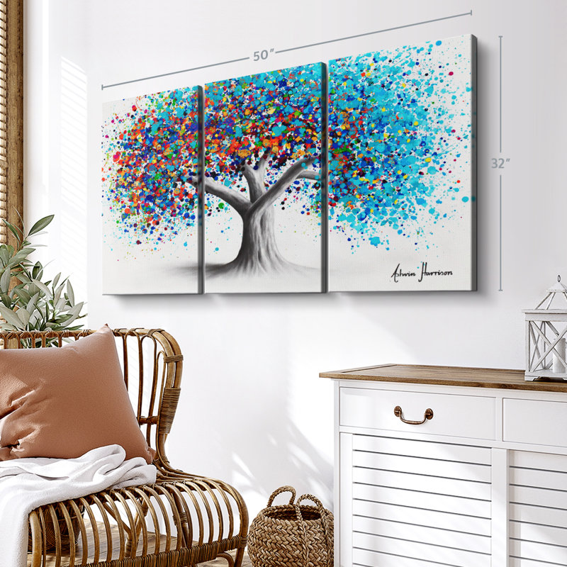 «Tree Of Optimism» sur toile, H 32 po x l 50 po x P 1,25 po