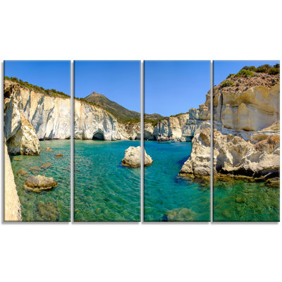« turquoise water beach panorama », ensemble de 4 reproductions de photos sur toiles
