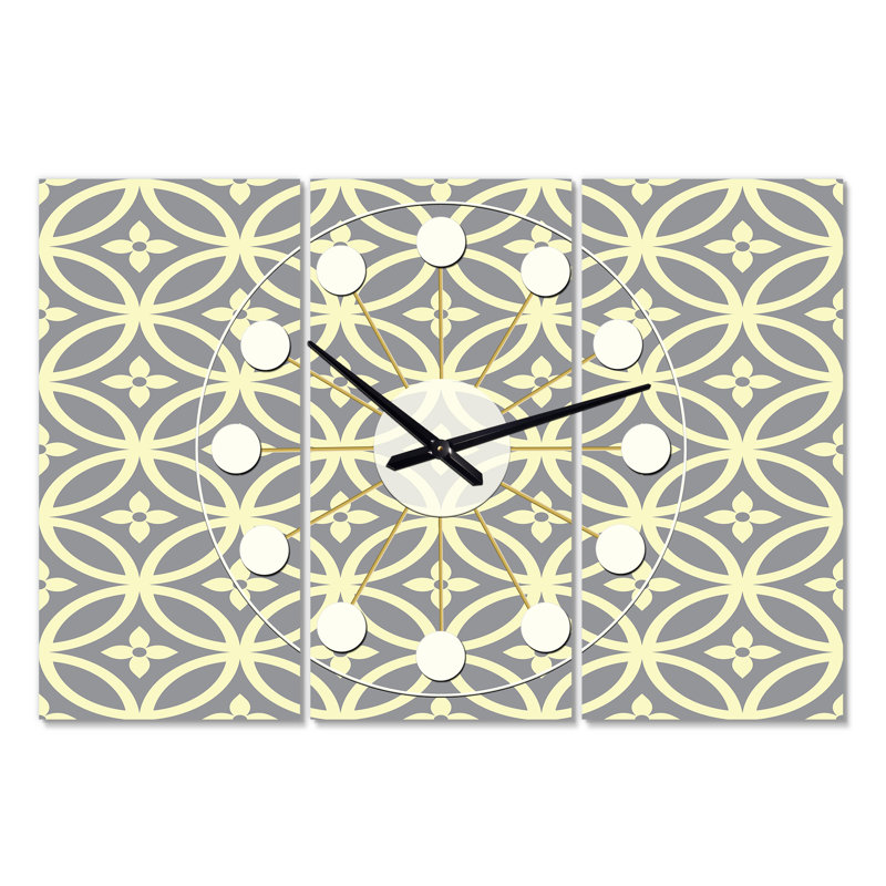 Très grande horloge murale rétro décorative ii Mid-Century