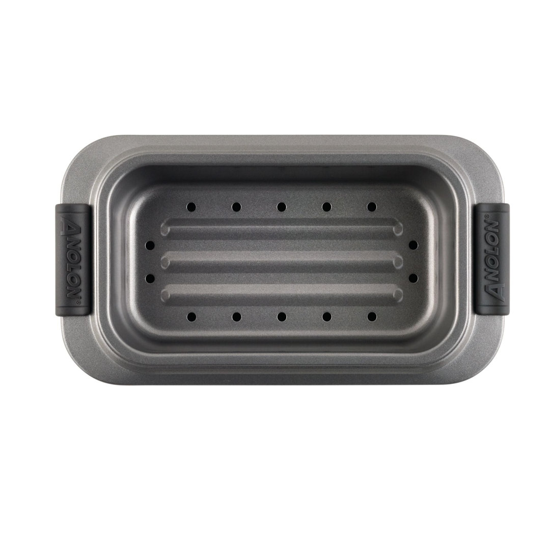Anolon Advanced Bakeware Nonstick Loaf / Meatloaf / Bread Pans, 2-Piece, Gray Anolon
