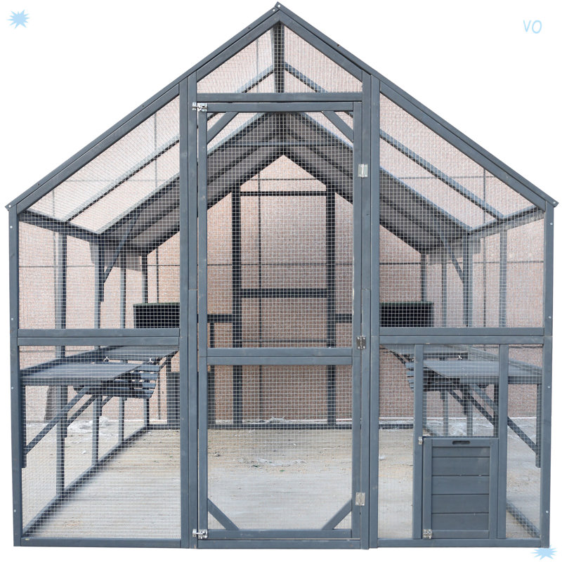 Grande cage à chat en bois pour chat
