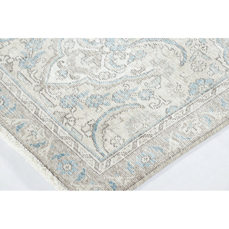 Distressed One-of-a-Kind 9'3X12'7 Hand Knotted Area Rug