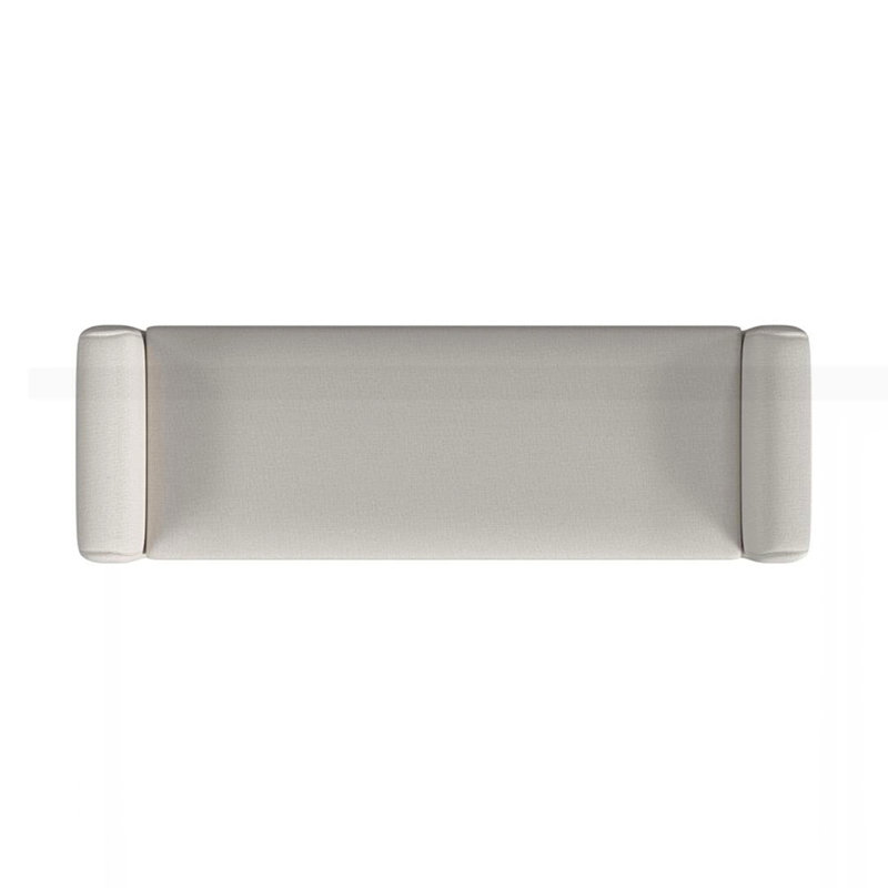 Banc d'appoint rembourré en tissu avec accoudoirs
