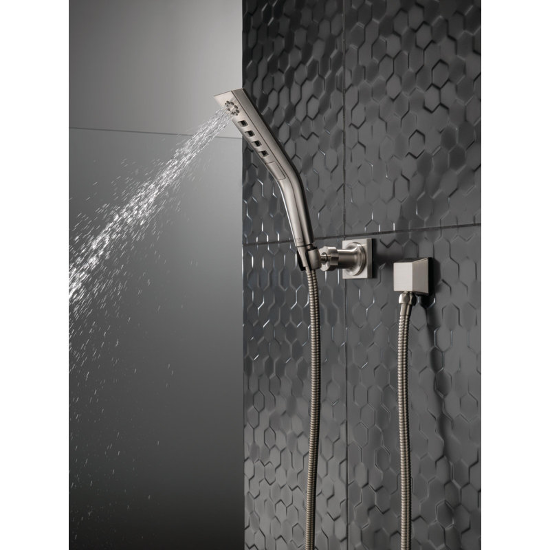 Douche à main avec technologie H2Okinetic, Acier inoxydable Lumicoat