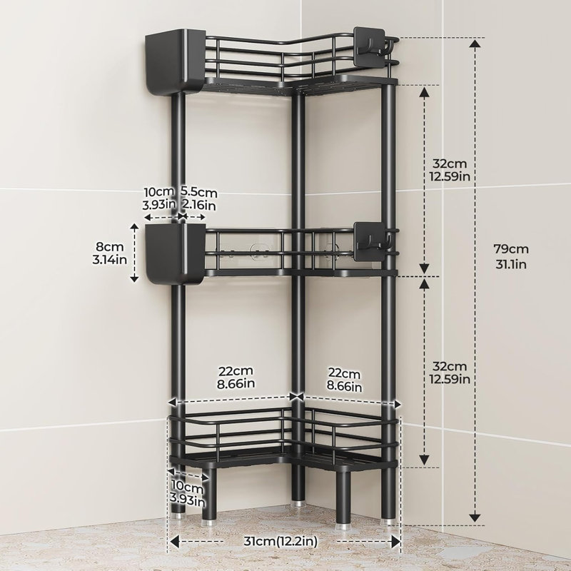 Metal Freestanding Bathroom Shelves