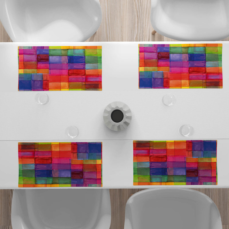 Polyester Abstract Rectangle Placemat