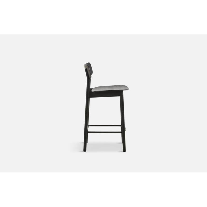 Soma Bar Stool, Black, Counter Stool (25.59'' Seat Height)