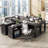 Quanita L-Shaped Desk with 3 Drawers & Storage Shelves