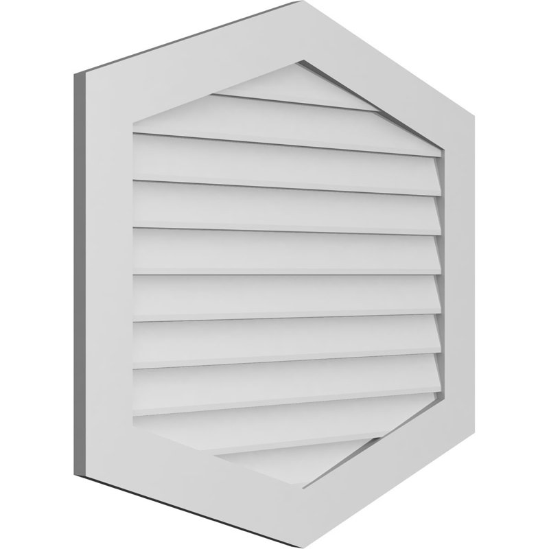 Ventilé vertical à pignon vertical 4/12 po, H 34 po x l 36 po x P 1 po
