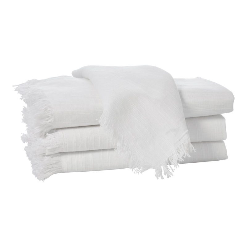 100% Cotton Solid Colour Varied Napkin, White