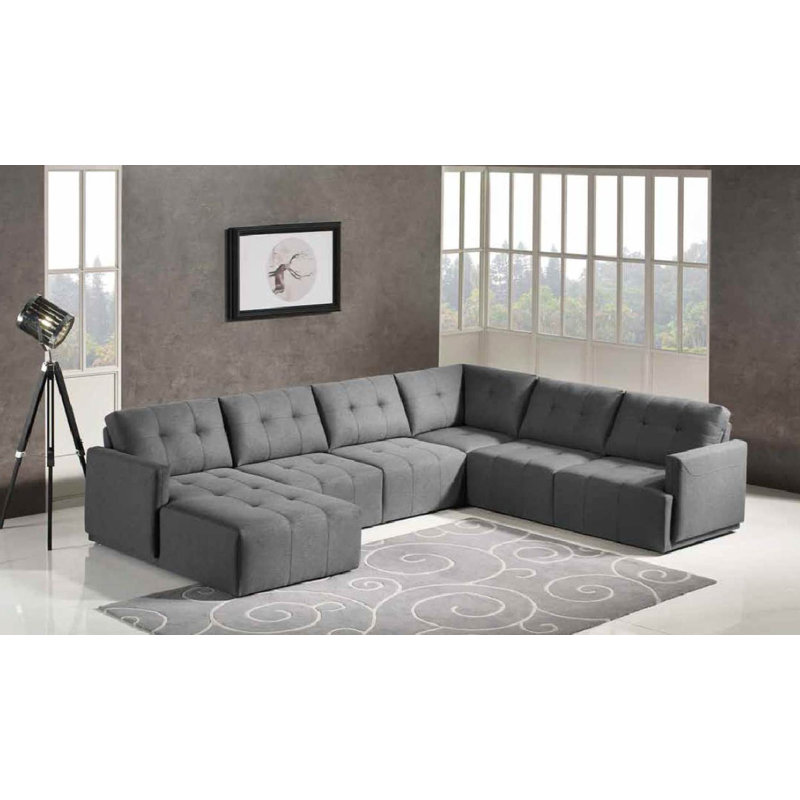 Canapé modulaire Marelle de 136 po de largeur, Orienté à droite (vu de face)
