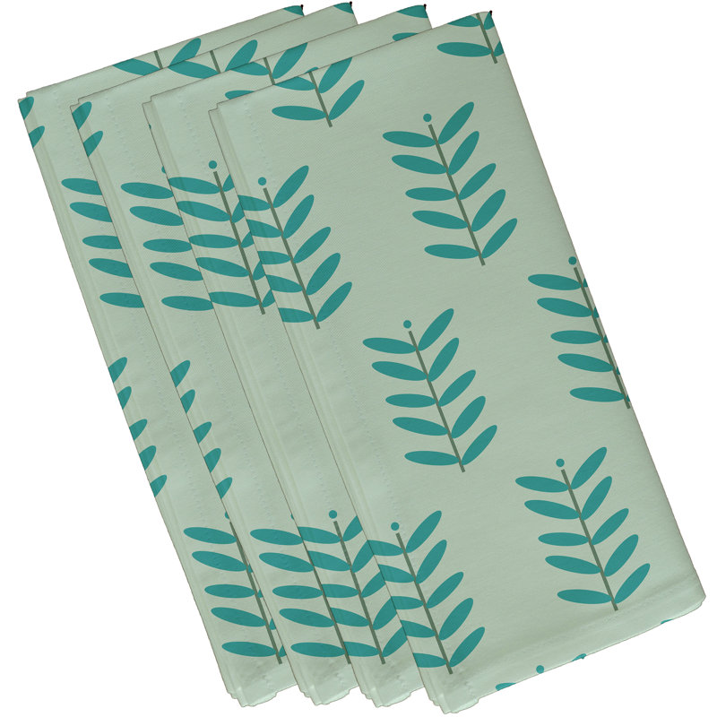 Ensemble de serviettes 4 pièces Arnaud, L 18 po x L 18 po, Vert, turquoise