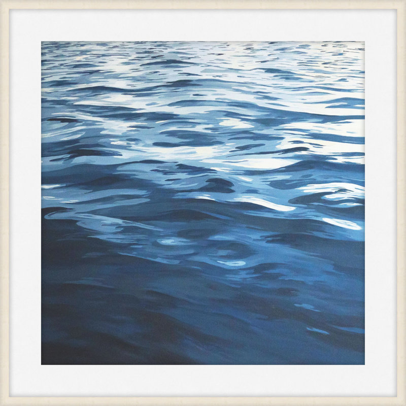 Skipping Rocks 1 Framed Print, 28" H x 28" W