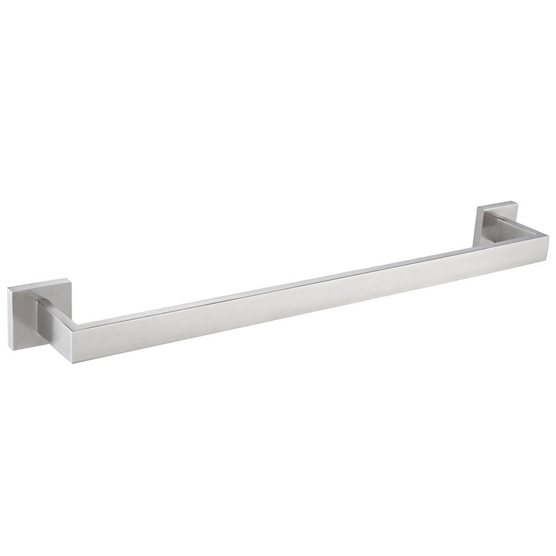 Barre à serviettes murale en acier inoxydable 23,6 po, Nickel brossé, H 3,13 po x L 23,75 po x P 2,19 po