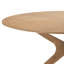 Oak Round Solid Wood Base Dining Table