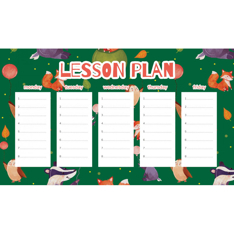 Magnetic Lesson Plan Woodland Animals and Balloons