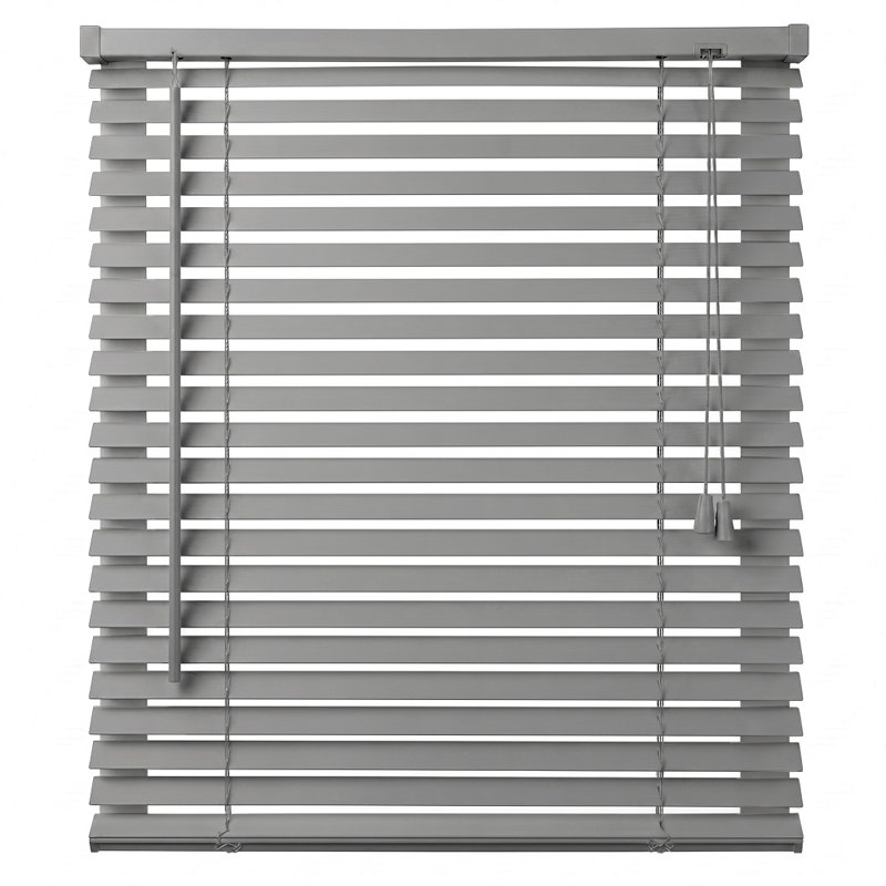 PVC & Aluminum Venetian Blinds, Easy Fit Window Blinds with Light Control & Privacy, 213 cm L x 45 cm W, Grey