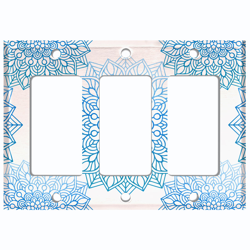 Patterned 3 - Gang Toggle Light Switch Standard Wall Plate