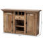 Buffet en bois brun à 2 portes Azaria de style moderne et contemporain, H 36,6 po x l 59,1 po x P 17,7 po