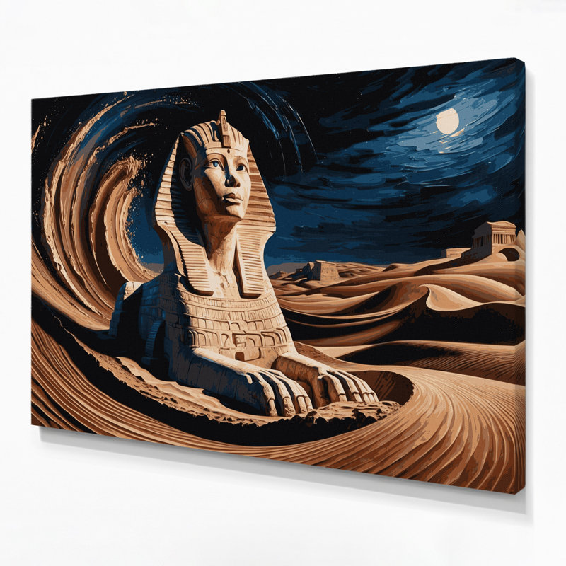 Art mural sur toile gris Sci Fi Sphinx, H 11 po x l 14 po