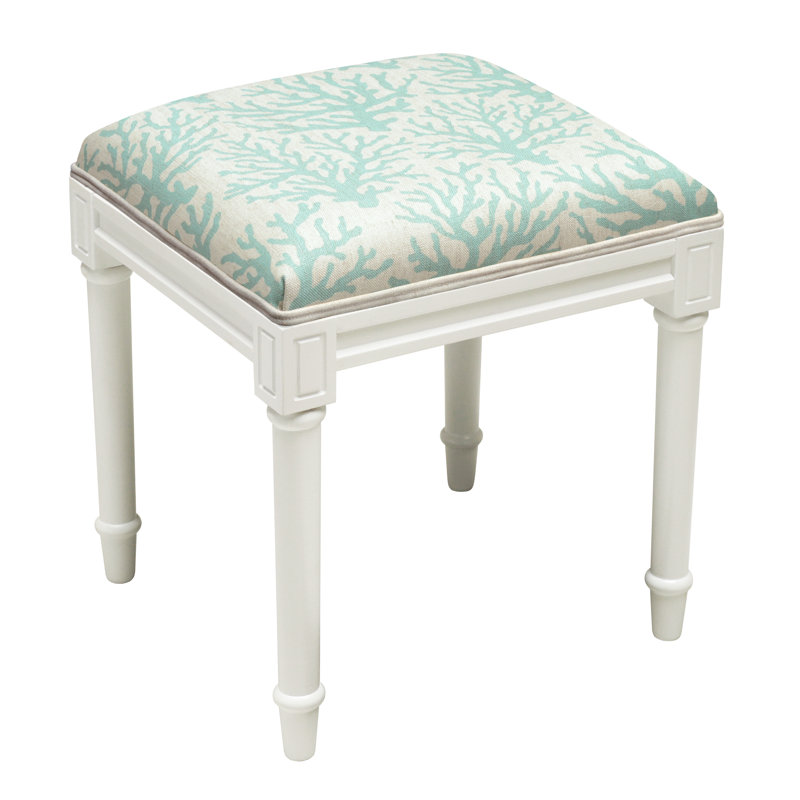 Tabouret de coiffeuse Abelardo, Aigue-marine