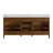 Alsup 72'' Double Bathroom Vanity With Quartz Top In Enhanced Brown Oak-126127894