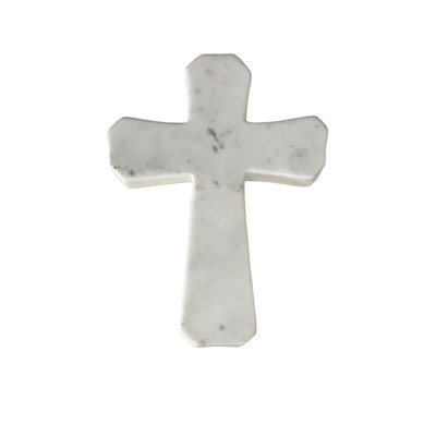 Croix de marbre St Vitus - blanc
