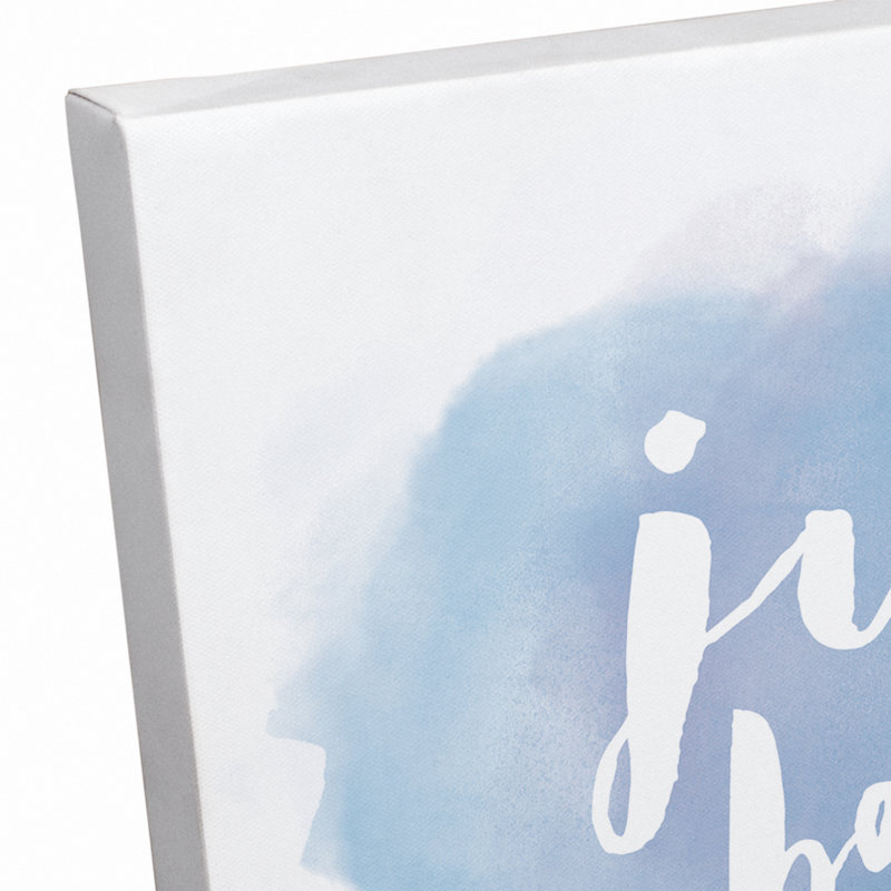 Just Breathe - Reproduction d'art textuel sur toile sans cadre