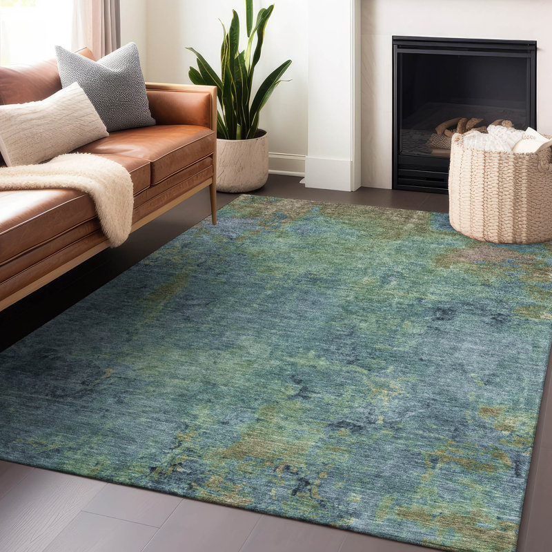 Tapis intérieur / extérieur bleu Barzane , 8' x 10'