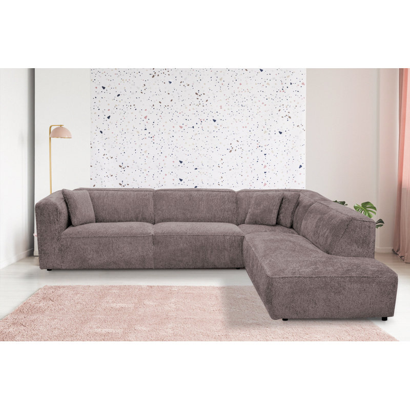 5 Seater Corner Sofa, Purple