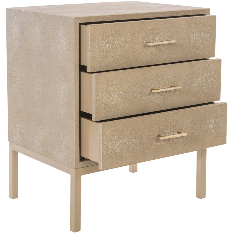 Commode 3 tiroirs Bello, Naturel