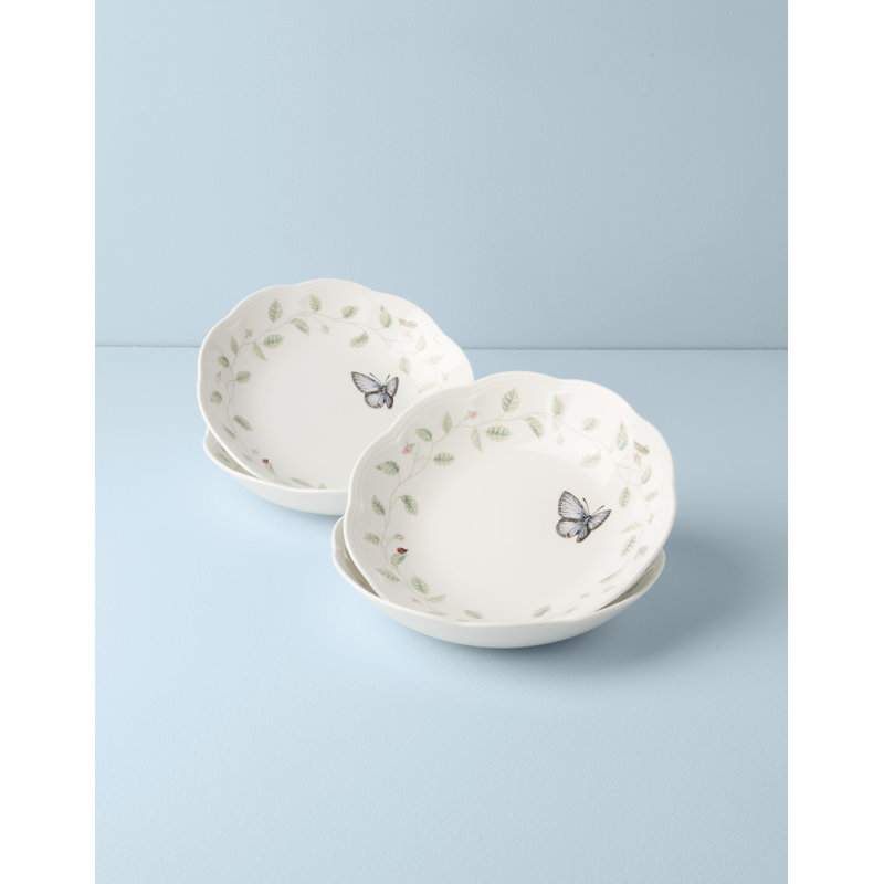 Butterfly Meadow 4-Piece Pasta Bowl Set