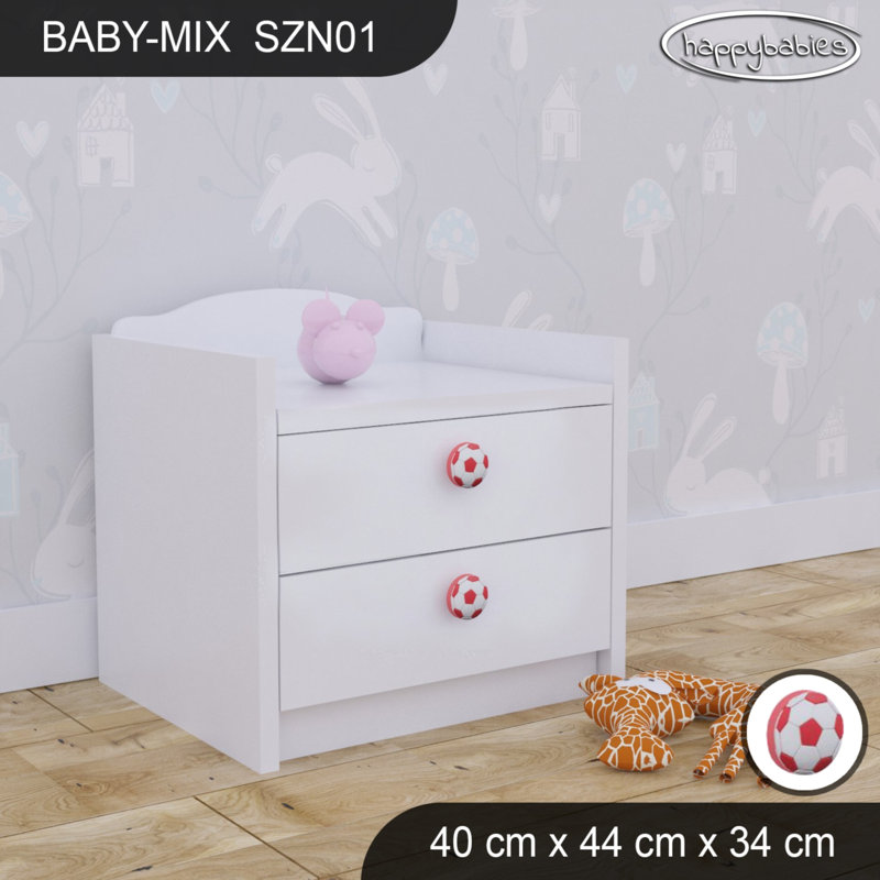 Baby Mix 2 Drawer Nightstand, White