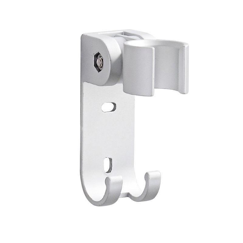 Douche, support de douche mural en aluminium et bras de douche en acier inoxydable