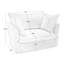 Ensemble de 2 fauteuils avec housse, fauteuil d'appoint à siège profond pour salon, salle de lecture, chambre à coucher et espaces de travail, avec grands coussins moelleux, tissu chenille, noir-595394866