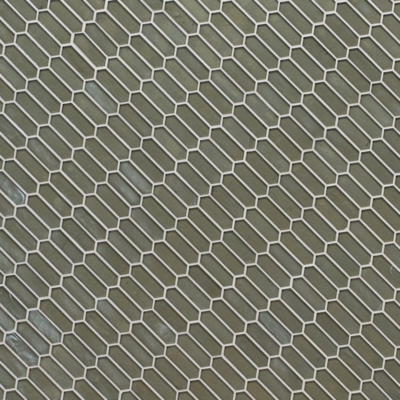 Rietto Spire 10 in. x 12 in. Glossy Glass Mosaic Wall Tile, Cresta Dusk