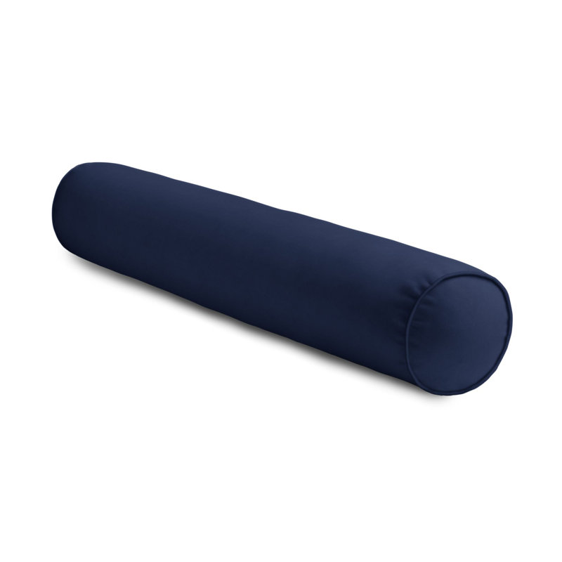 Velvet Bolster Pillow Cover & Insert, Navy, 9" x 48"