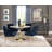 Chilmark Round Marble Top Metal Base Dining Table-2109191602