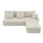 Modern L-Shaped Sofa With Reversible Chaise And 3 Pillows-1277257009