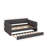 Queen Size Upholstered Platform Bed Frame With USB Ports & Trundle, Modern Sherpa Fabric Daybed Frame With Armrests-666850844