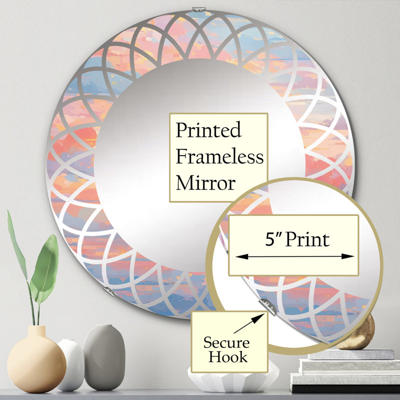 Miroir mural rond Ophira, 24 po x 24 po